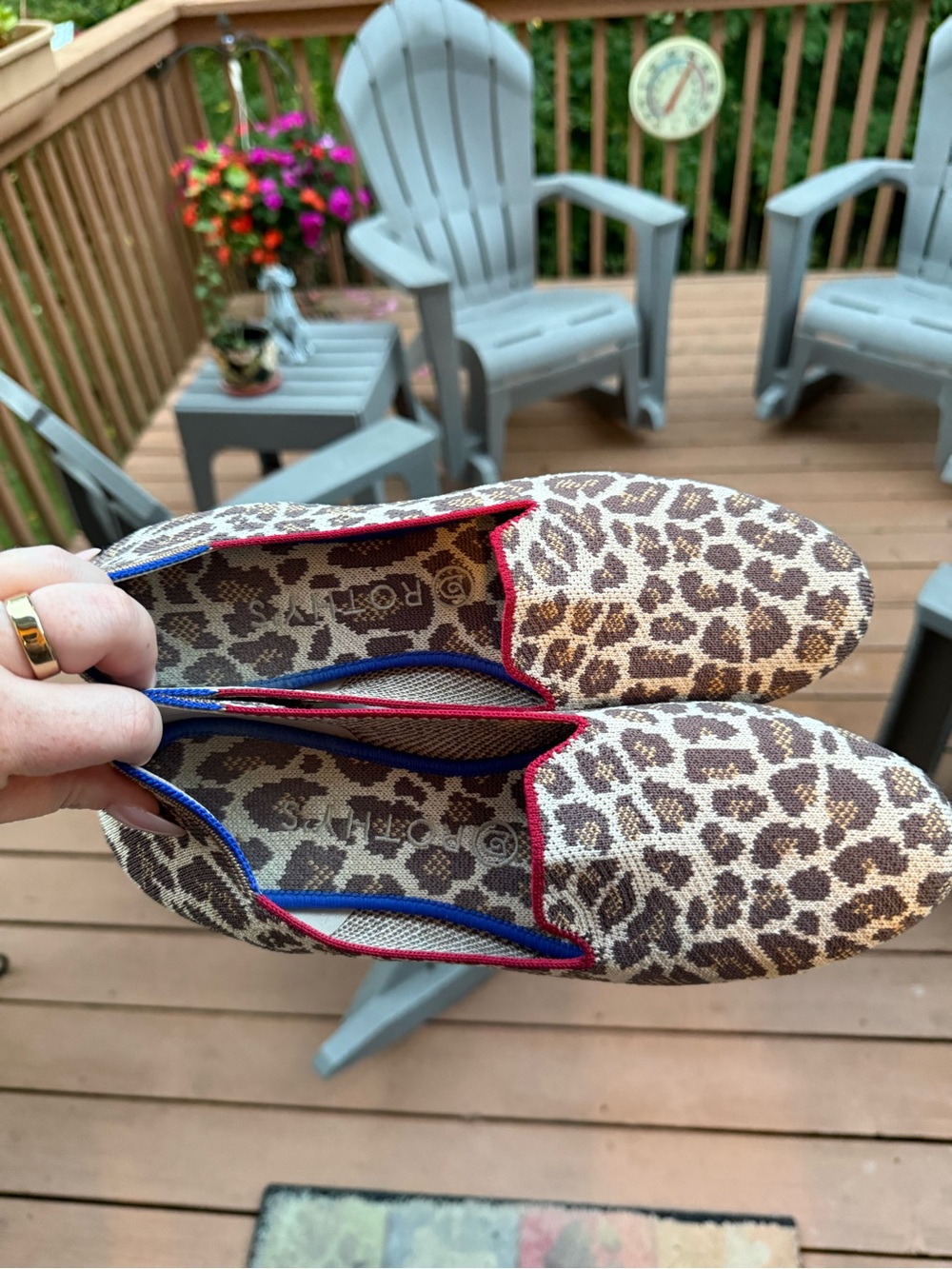 Rothy’s Leopard Print Slip-On Women’s Shoes - Brown